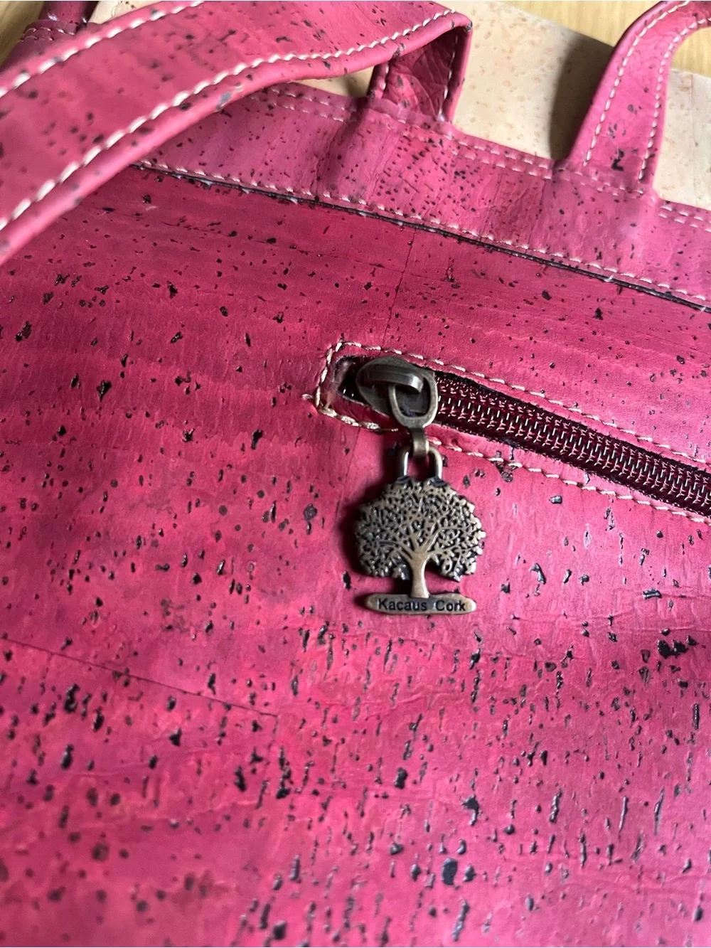 Kacaus Cork Magenta and Cork Flap Women’s Backpack Eco-Friendly